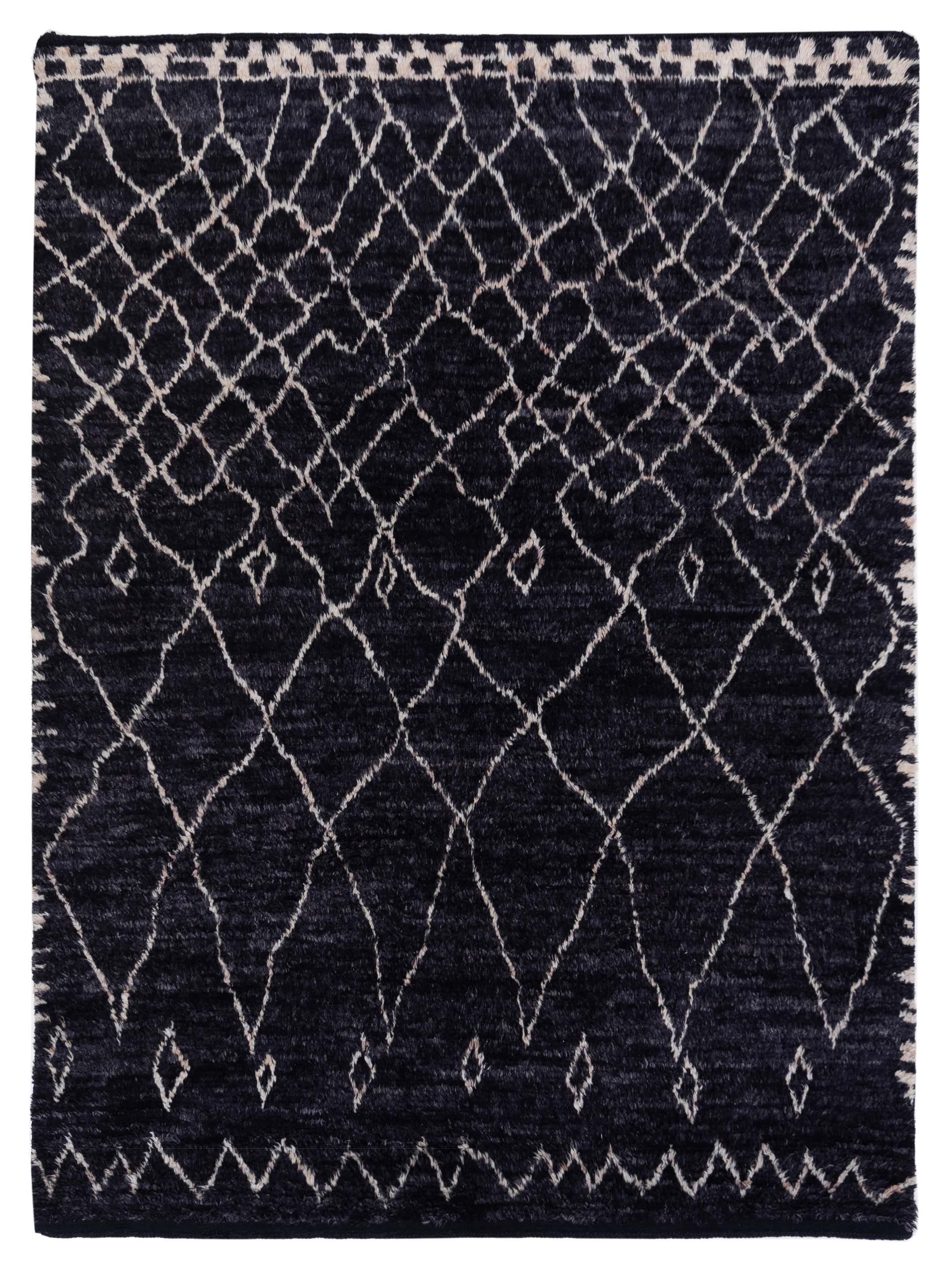 black and white contemporary area rug	